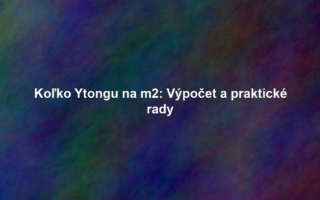 Koľko Ytongu na m2: Výpočet a praktické rady