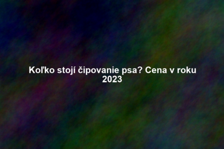 Koľko stojí čipovanie psa? Cena v roku 2023