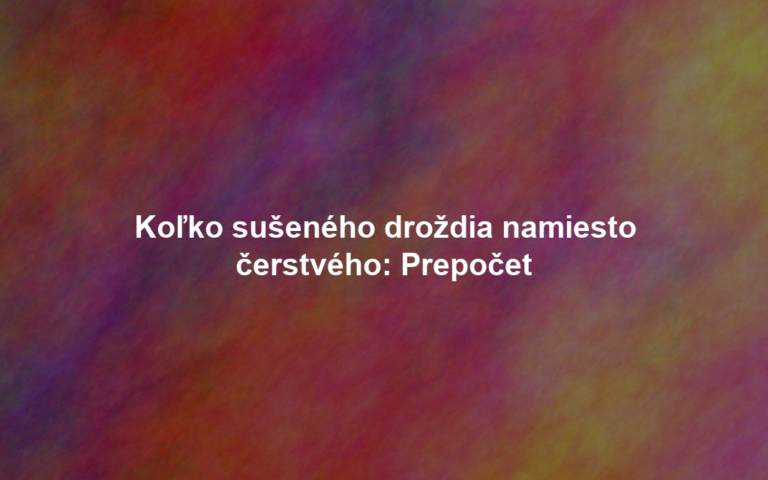 Koľko sušeného droždia namiesto čerstvého: Prepočet
