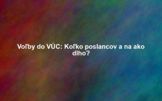 Voľby do VÚC: Koľko poslancov a na ako dlho?