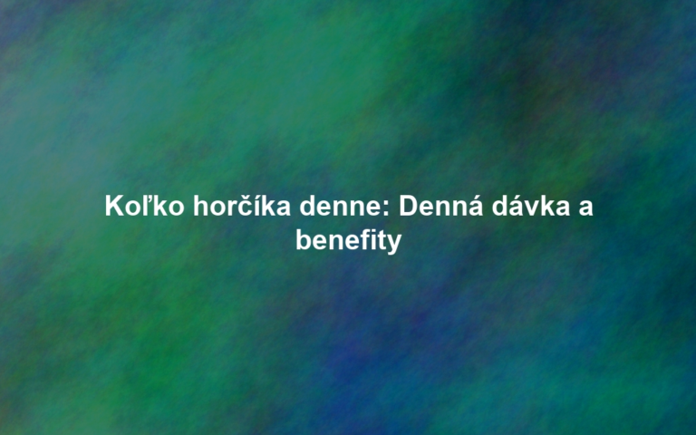 Koľko horčíka denne: Denná dávka a benefity