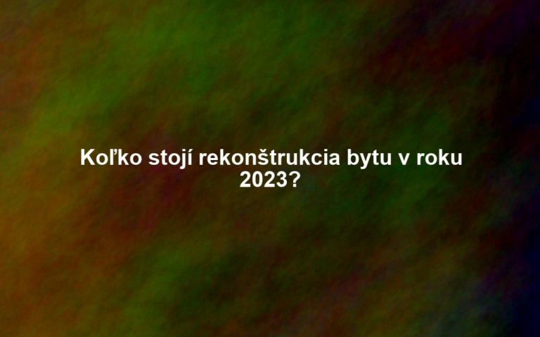 Koľko stojí rekonštrukcia bytu v roku 2023?