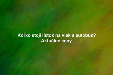 Koľko stojí lístok na vlak a autobus? Aktuálne ceny