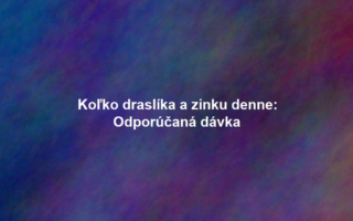 Koľko draslíka a zinku denne: Odporúčaná dávka