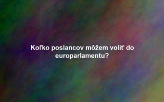 Koľko poslancov môžem voliť do europarlamentu?