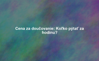 Cena za doučovanie: Koľko pýtať za hodinu?