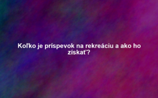 Koľko je príspevok na rekreáciu a ako ho získať?