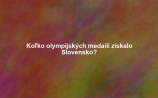 Koľko olympijských medailí získalo Slovensko?